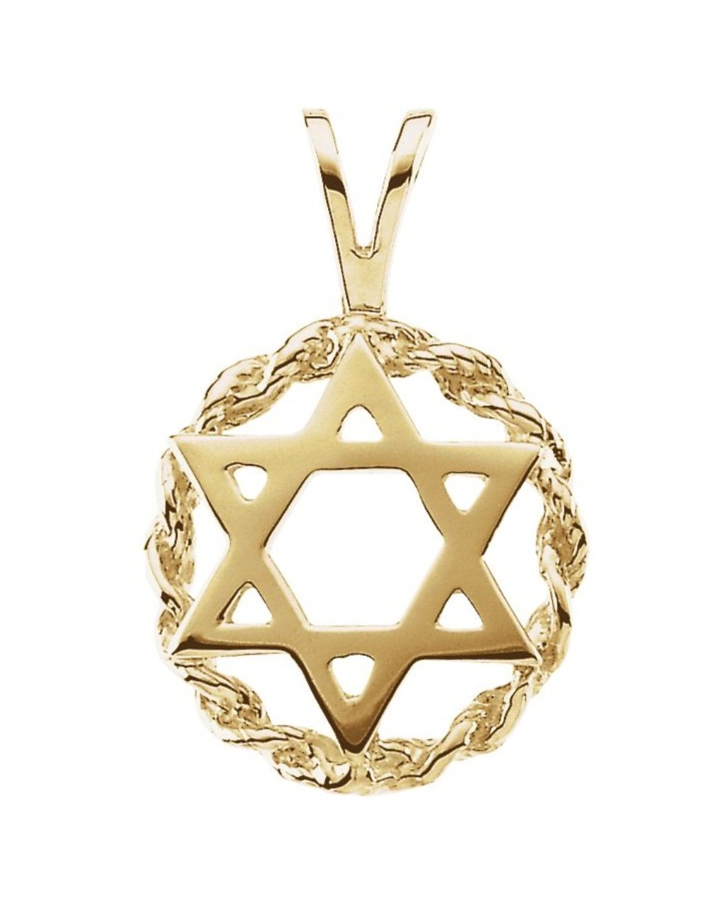 Star of David Pendant, 14k Yellow Gold