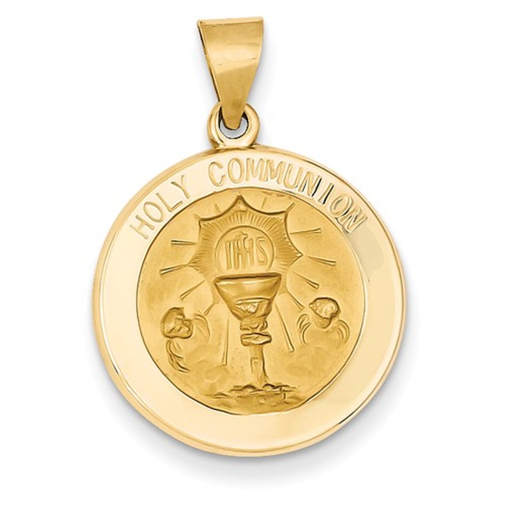 14k Holy Communion Medal Pendant