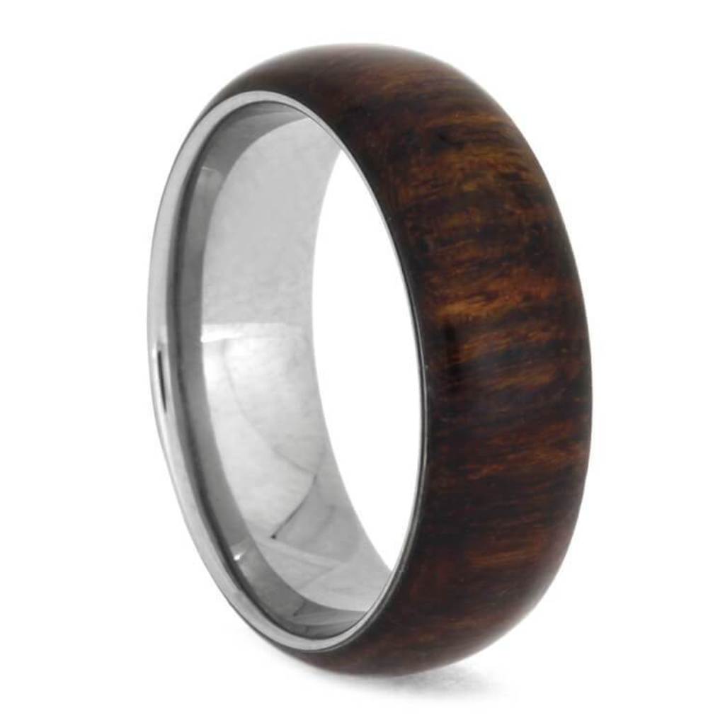 Rosewood 7mm Titanium Comfort-Fit Wedding Band