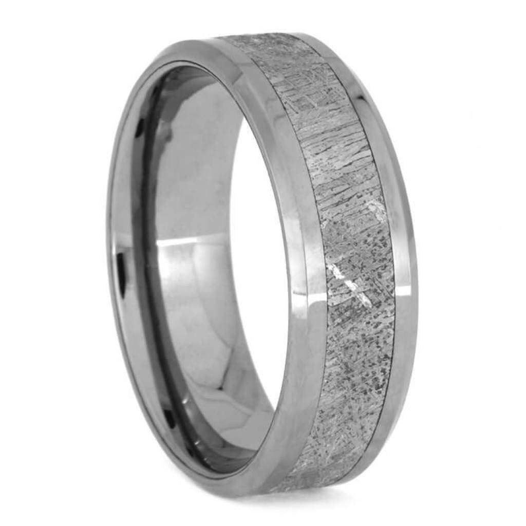 Gibeon Meteorite 8mm Comfort-Fit Tungsten Sleeve Band