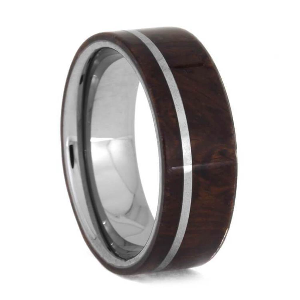 Honduran Rosewood Ring With Polished Tungsten