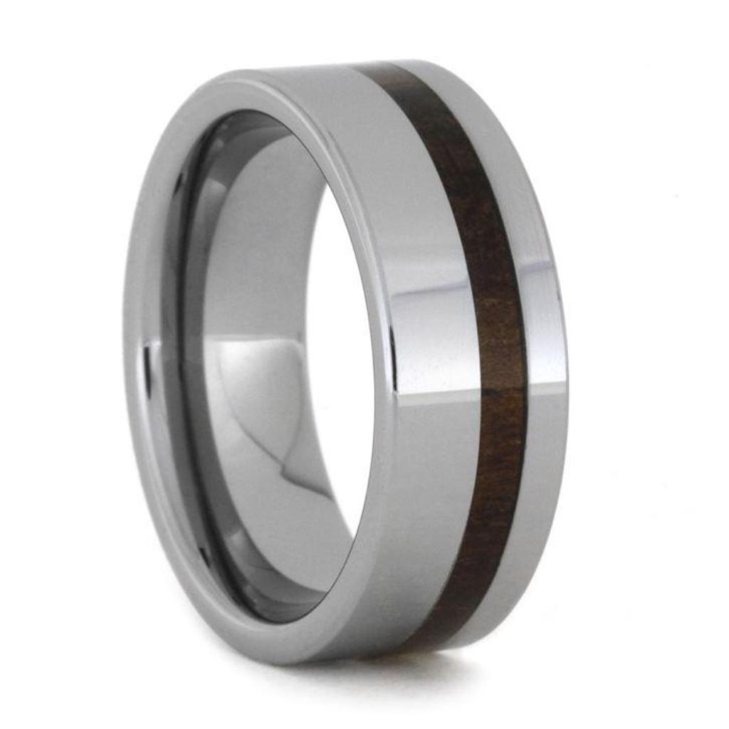 Caribbean Rosewood In A Tungsten Ring