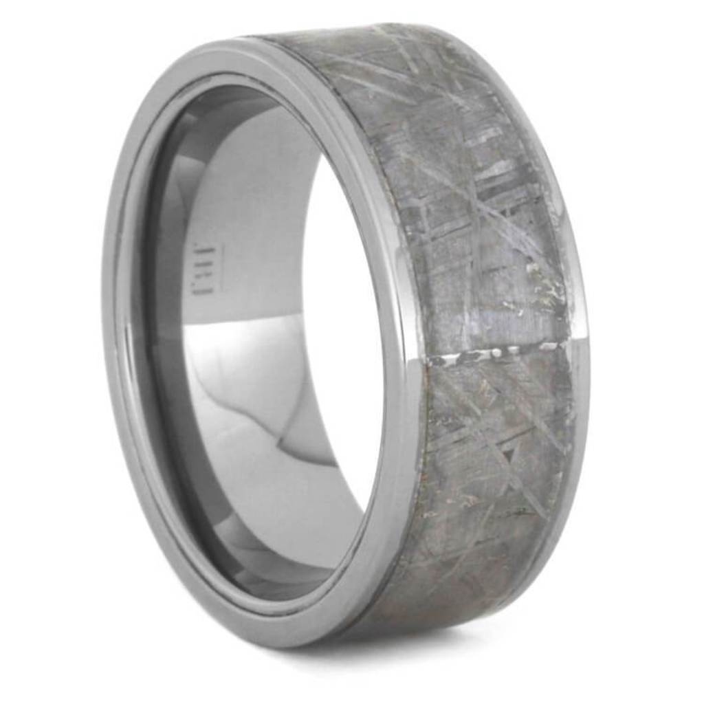 Meteorite Tungsten Wedding Band For Men