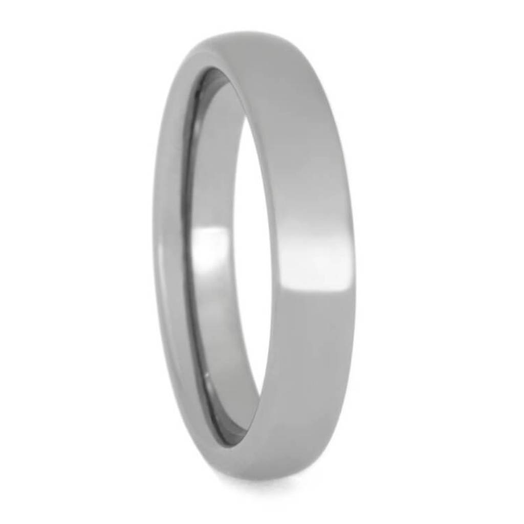 Womens Tungsten Wedding Band With Polished Finish