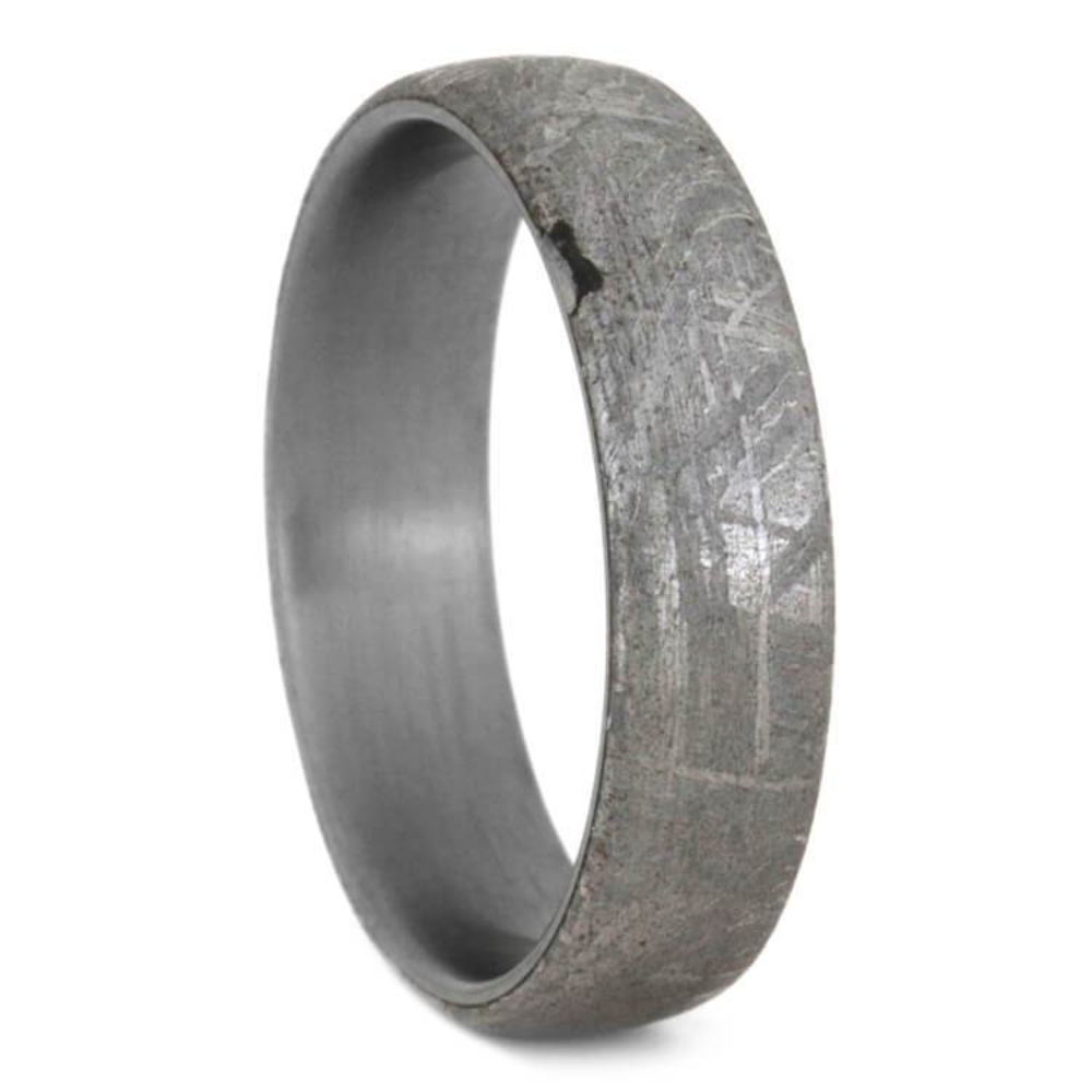 Gibeon Meteorite 6mm Titanium Comfort-Fit Wedding Band