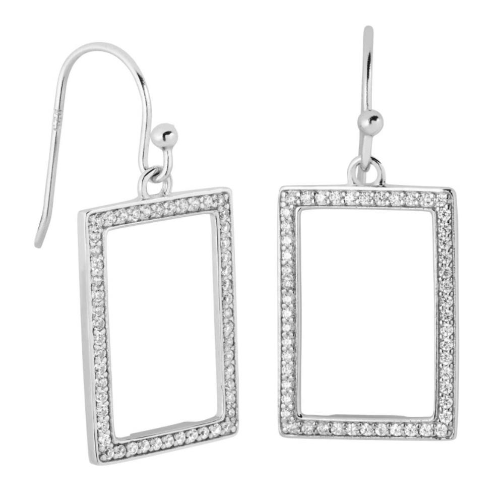 Sterling silver cz earring