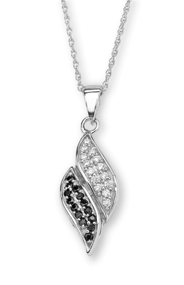 Sterling silver cz Pendant Necklace