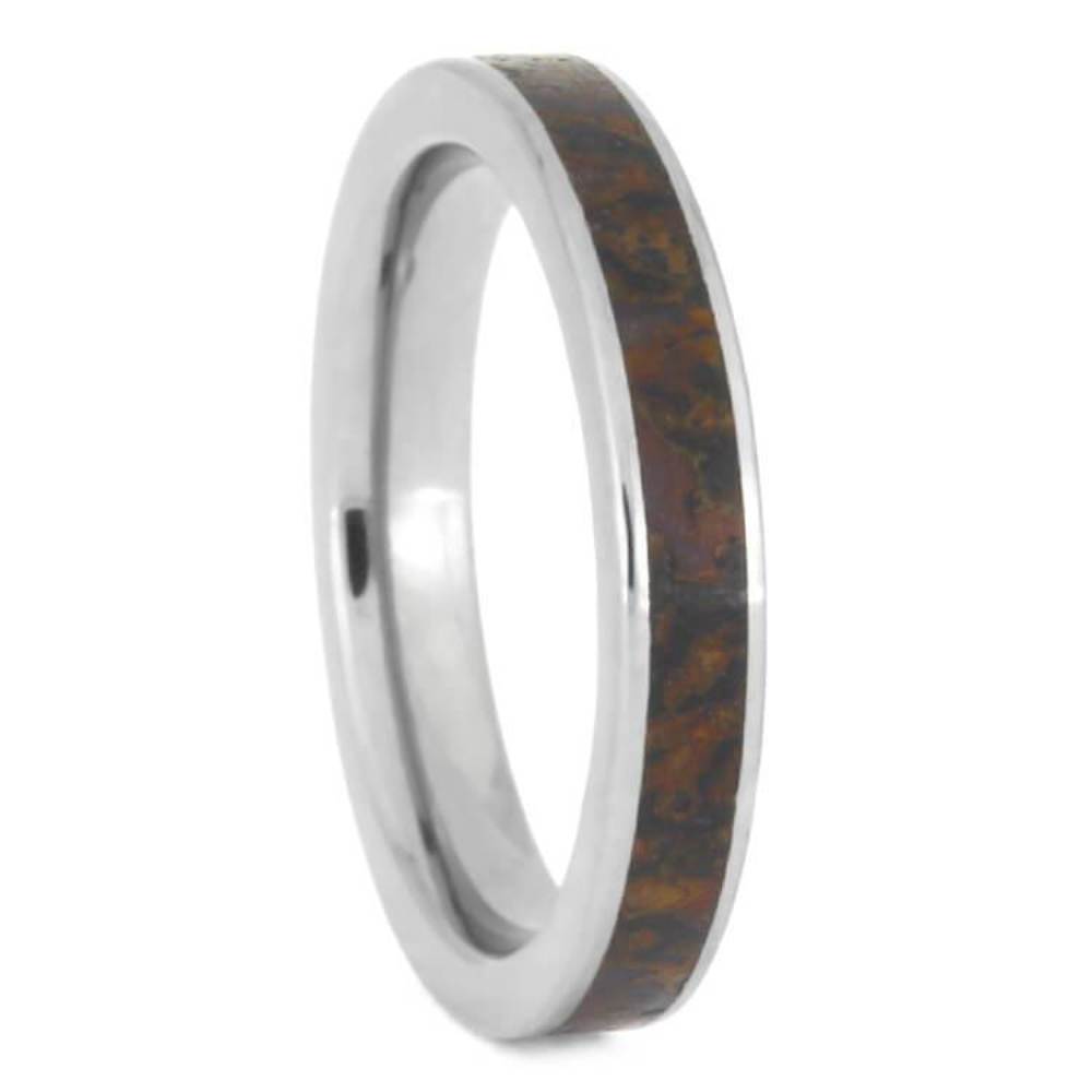 Dinosaur Bone 3mm Titanium Comfort-Fit Wedding Band