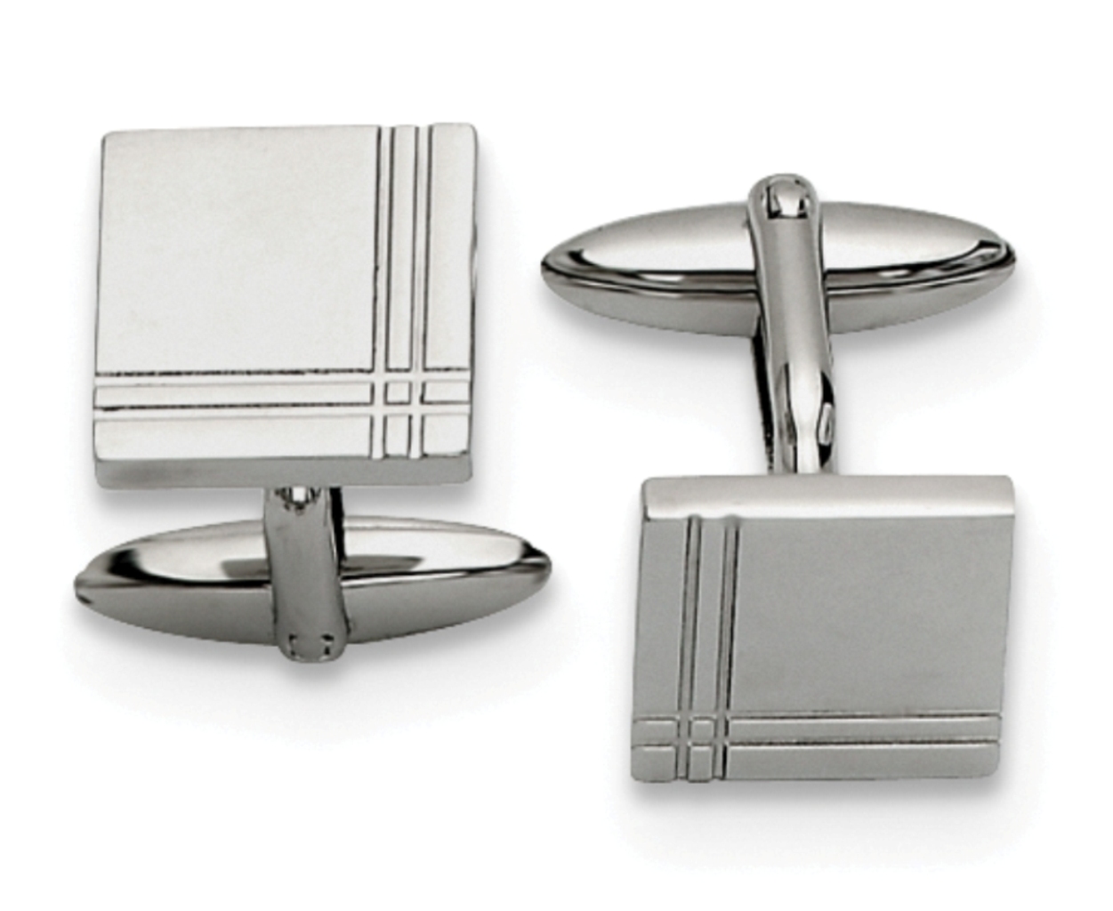 Stainless Steel Polished Cufflinks