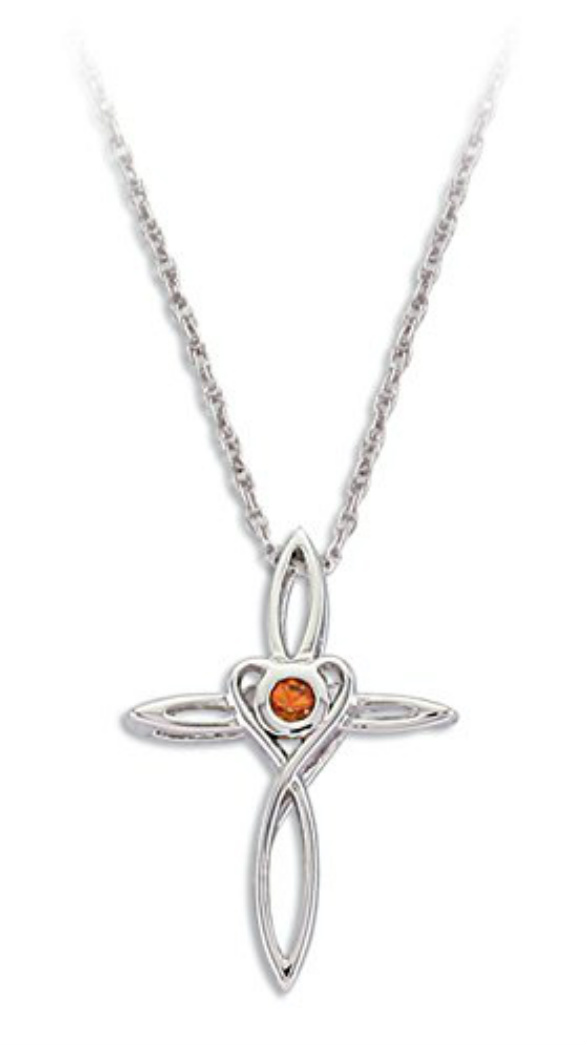 Black Hills Gold Cross with Rose in Sterling Silver. 