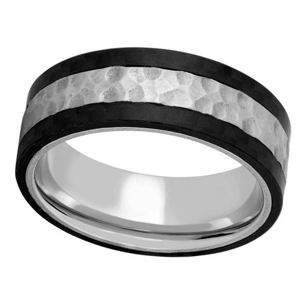 Men's Titanium & Black Carbon Fiber Band