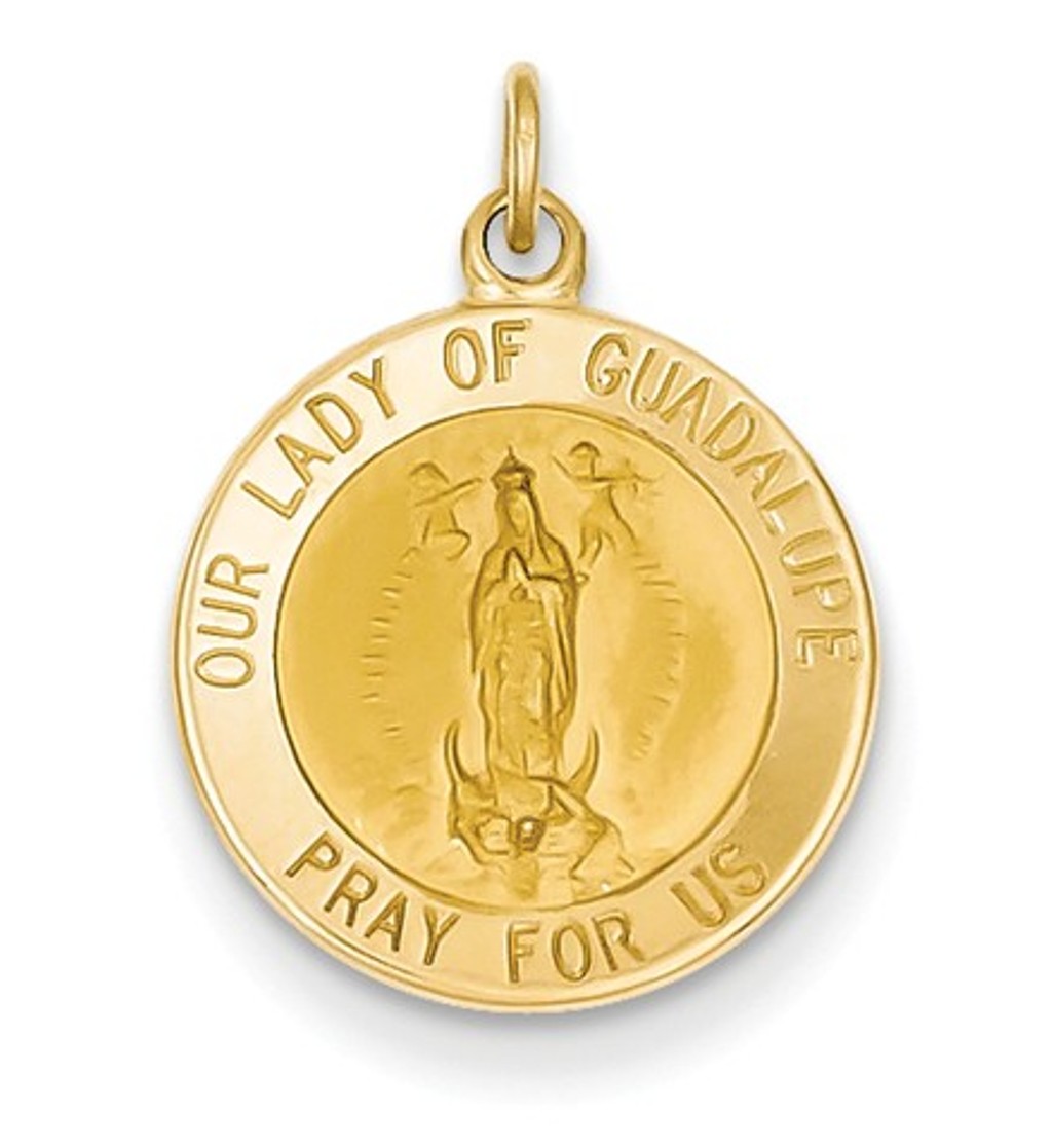 14k Our Lady of Guadalupe Medal Charm