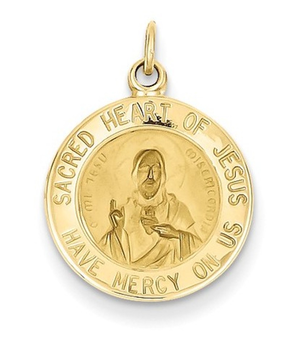 14k Sacred Heart of Jesus Medal Charm