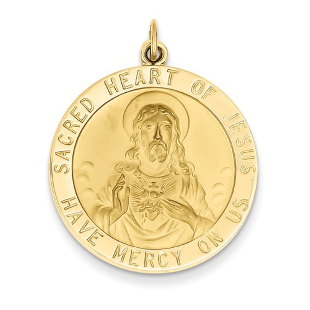 14k Sacred Heart of Jesus Medal Pendant