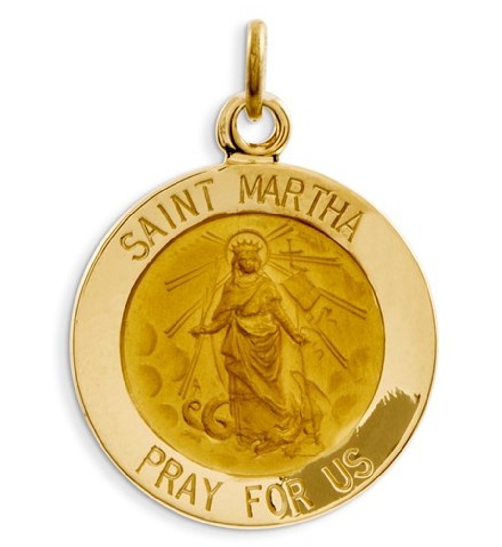 14k Saint Martha Medal Charm