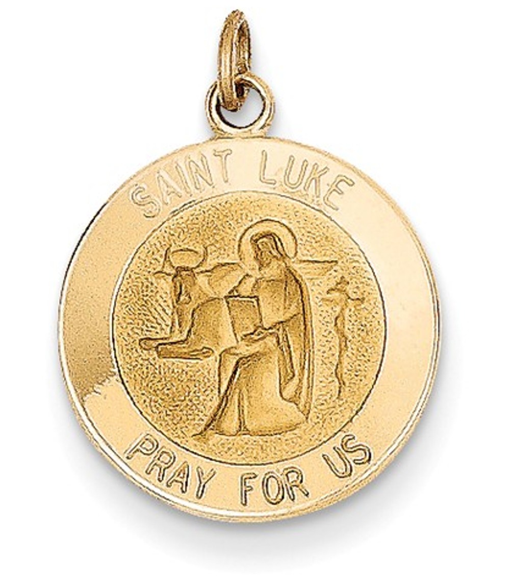 14k Saint Luke Medal Charm