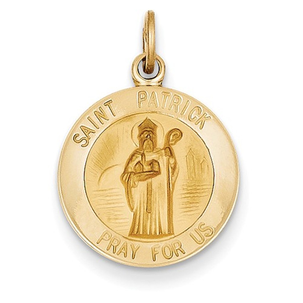 14k Saint Patrick Medal Charm