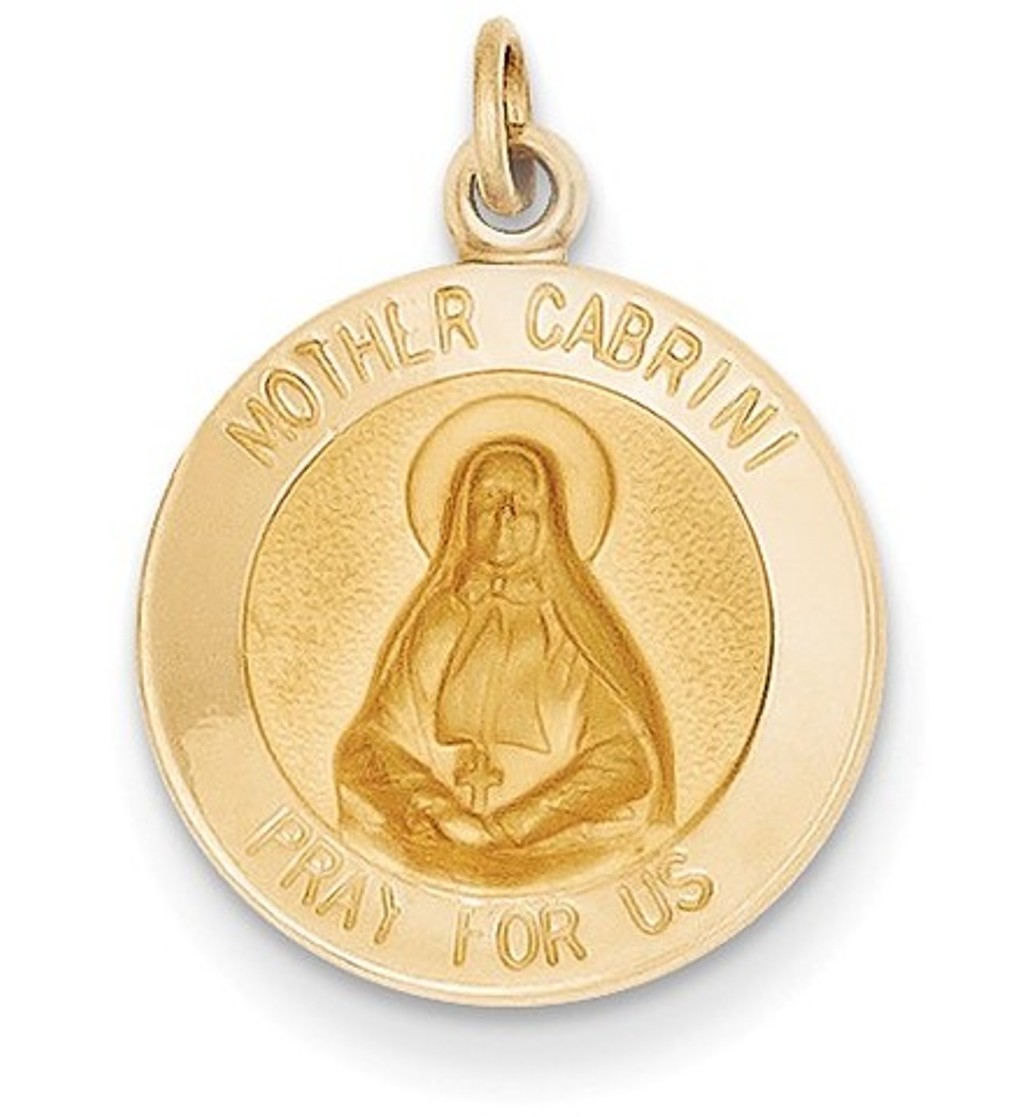 14k Mother Cabrini Medal Charm