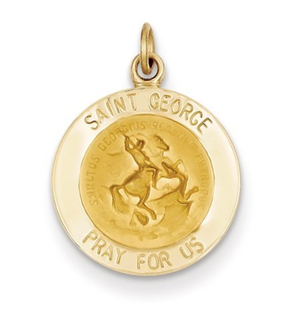 14k Saint George Medal Charm