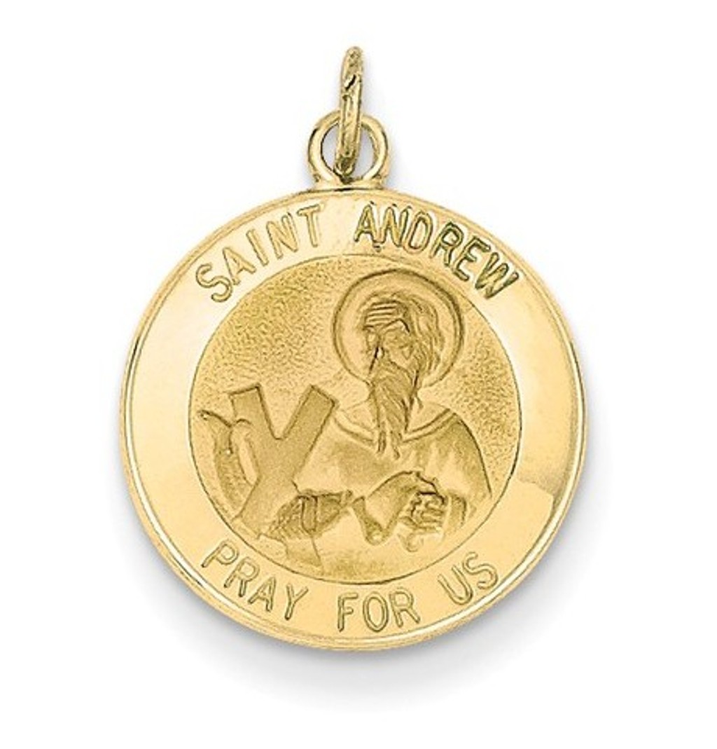 14k Saint Andrew Medal Charm