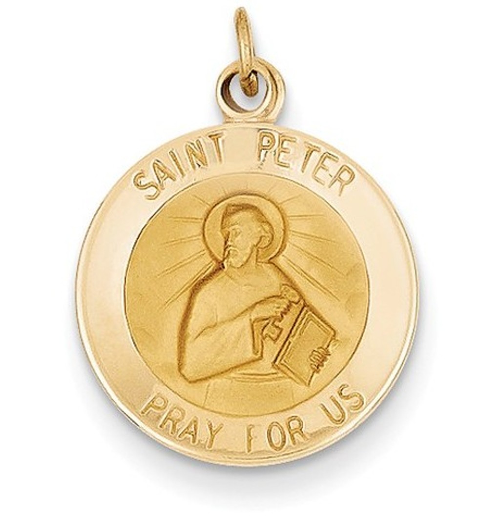 14k Saint Peter Medal Charm