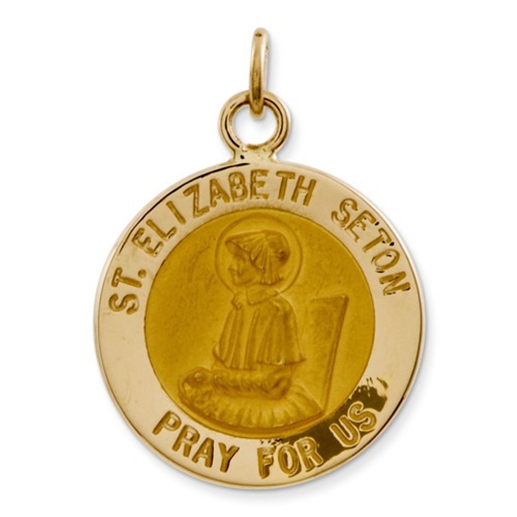 14k Saint Elizabeth Seton Medal Charm