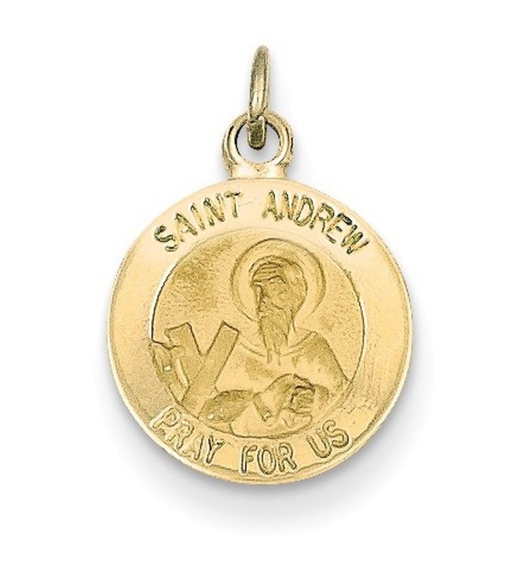 14k Saint Andrew Medal Charm