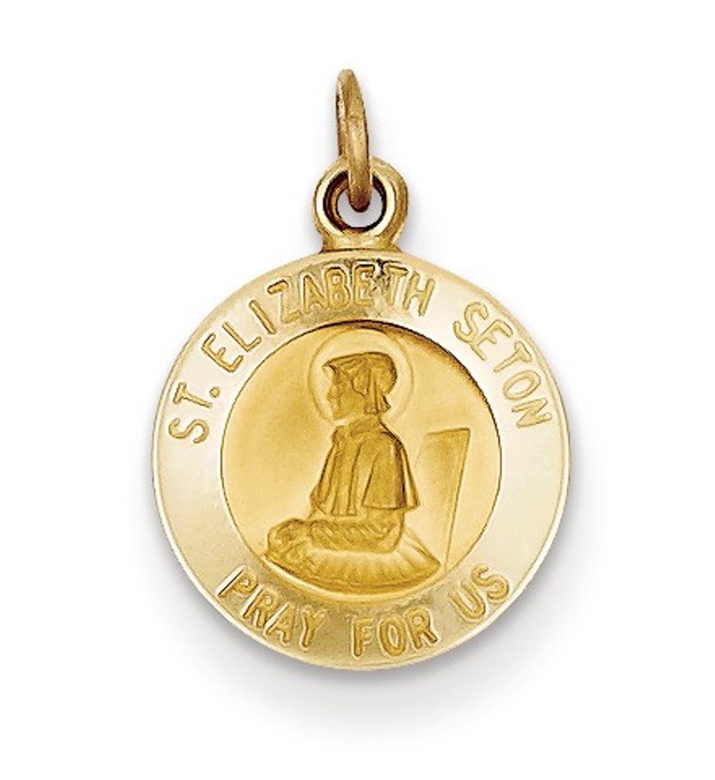 14k Saint Elizabeth Seton Medal Charm