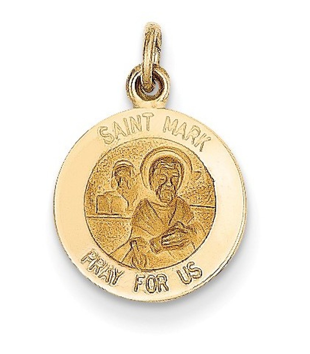 14k Yellow Gold St. Mark Medal Charm (19X12MM)