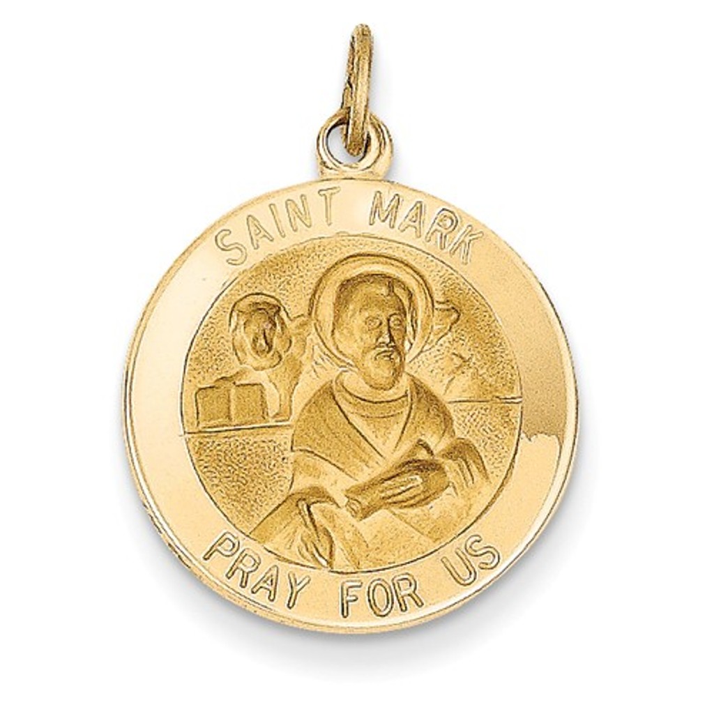 14k Saint Mark Medal Pendant