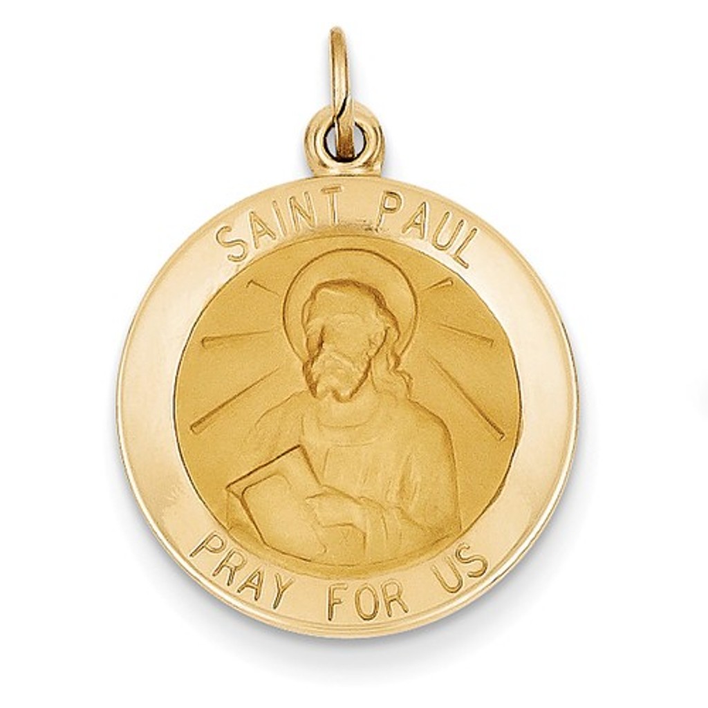14k Saint Paul Medal Pendant
