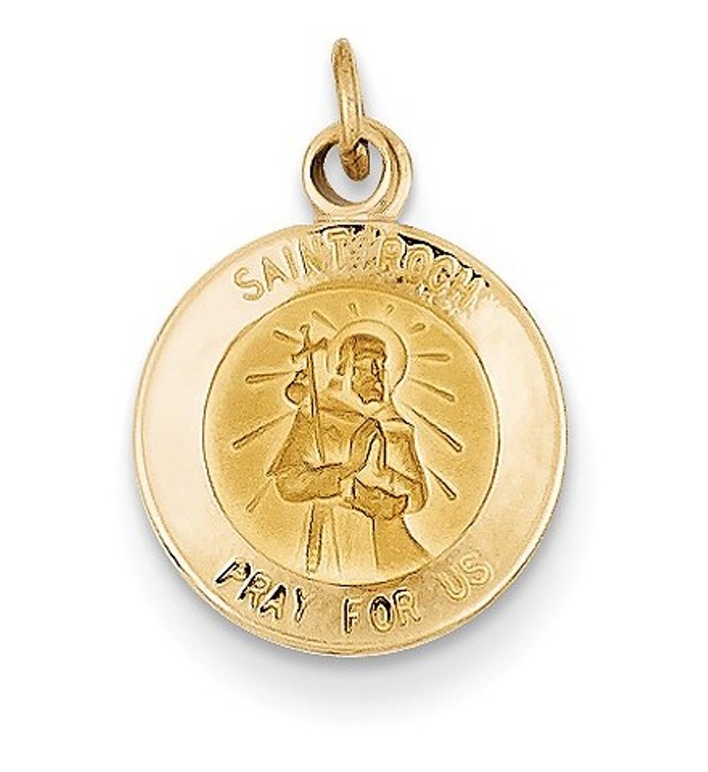 14k Saint Roch Medal Charm