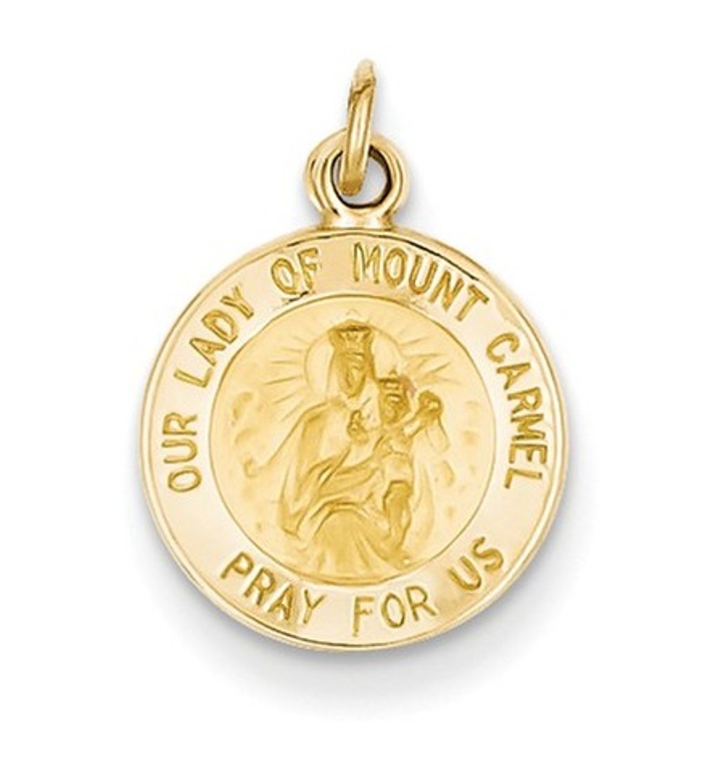 14k Our Lady Of Mt. Carmel Medal Charm