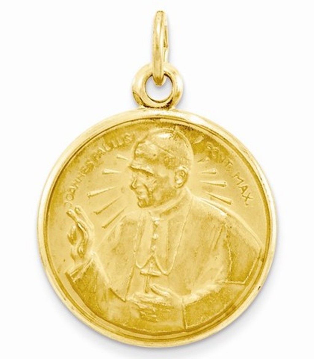 14k Pope John Paul II Medal Charm
