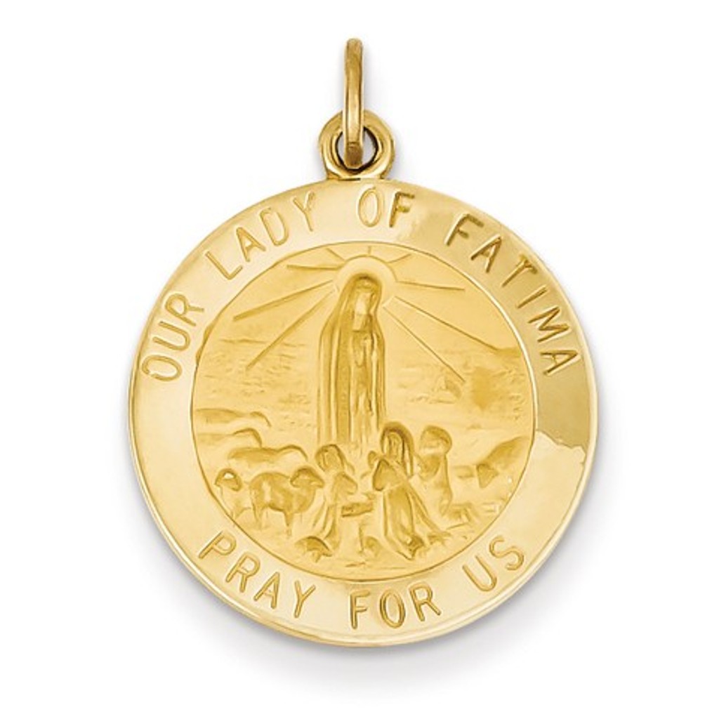14k Our Lady Of Fatima Medal Pendant