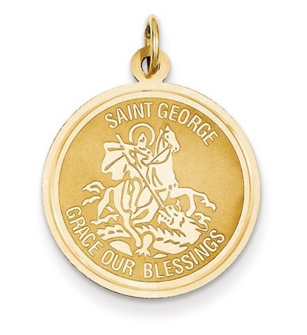 14k Saint George Medal Charm