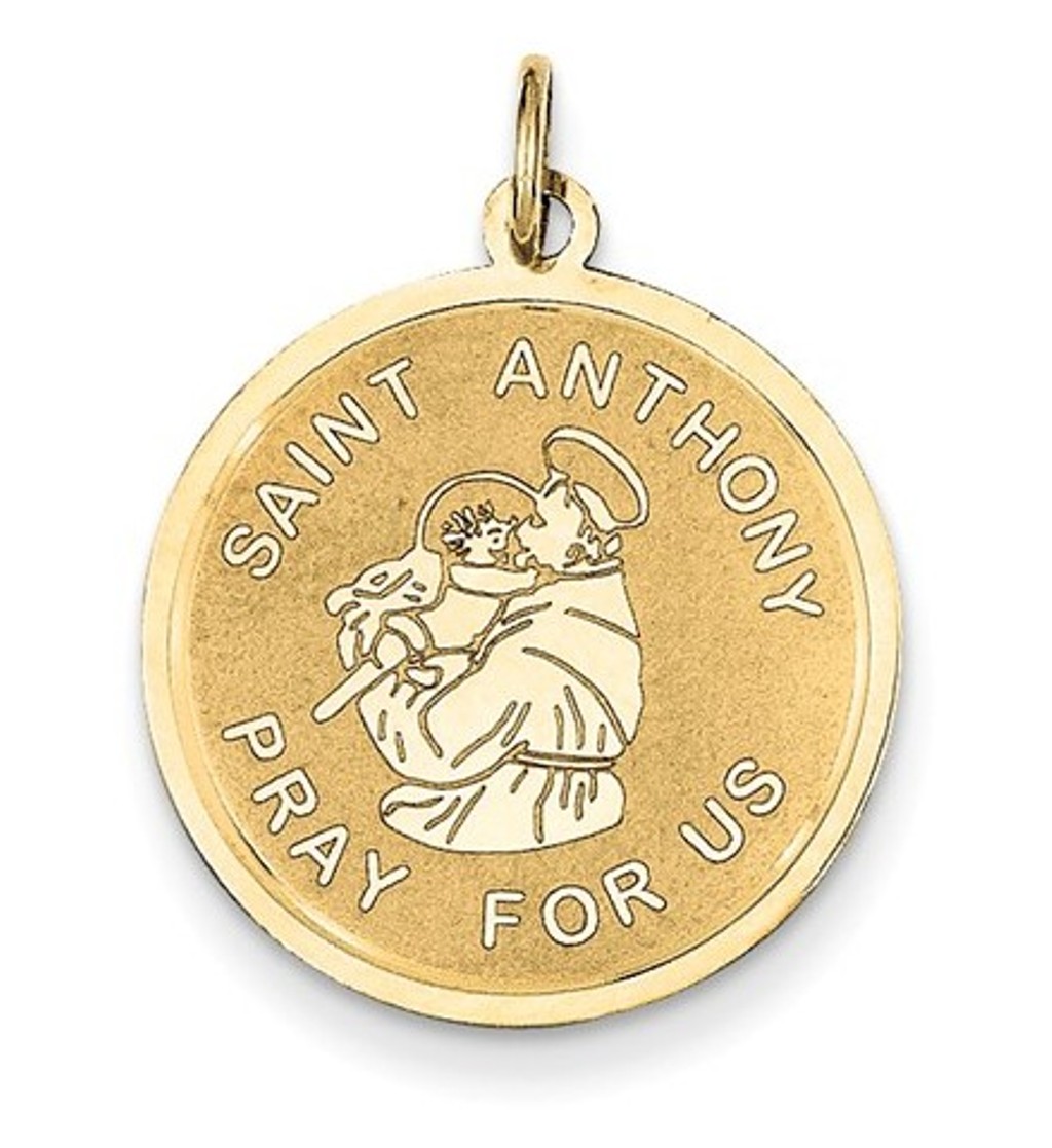 14k Saint Anthony Medal Charm