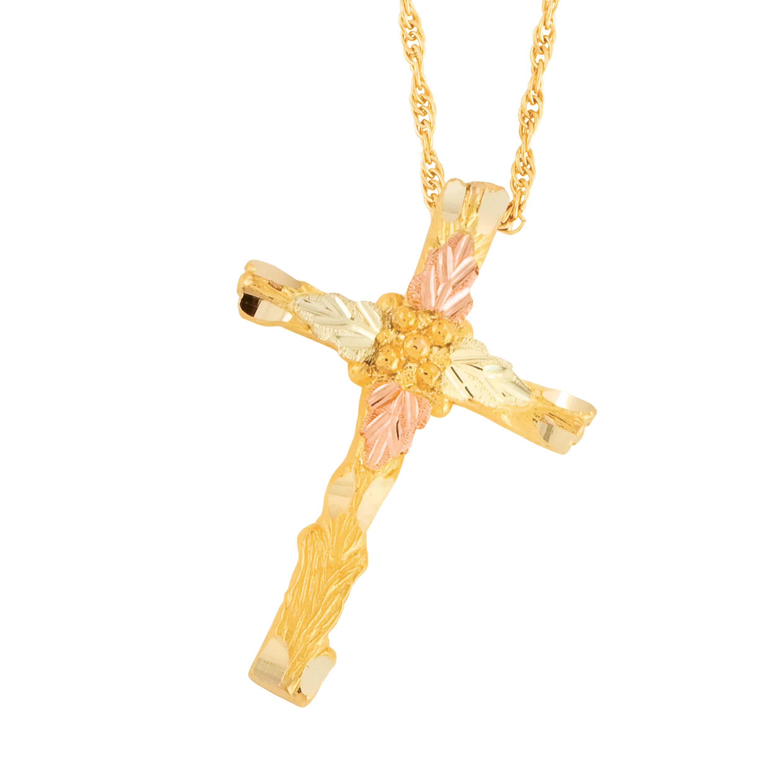 Black Hills Gold Cross Necklace. 