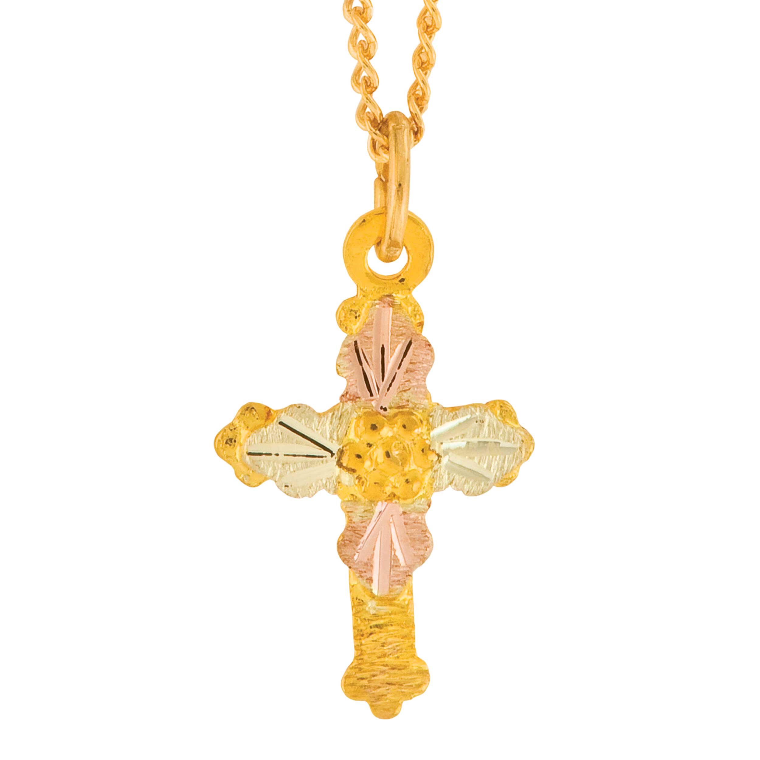 Black Hills Gold Cross Necklace. 