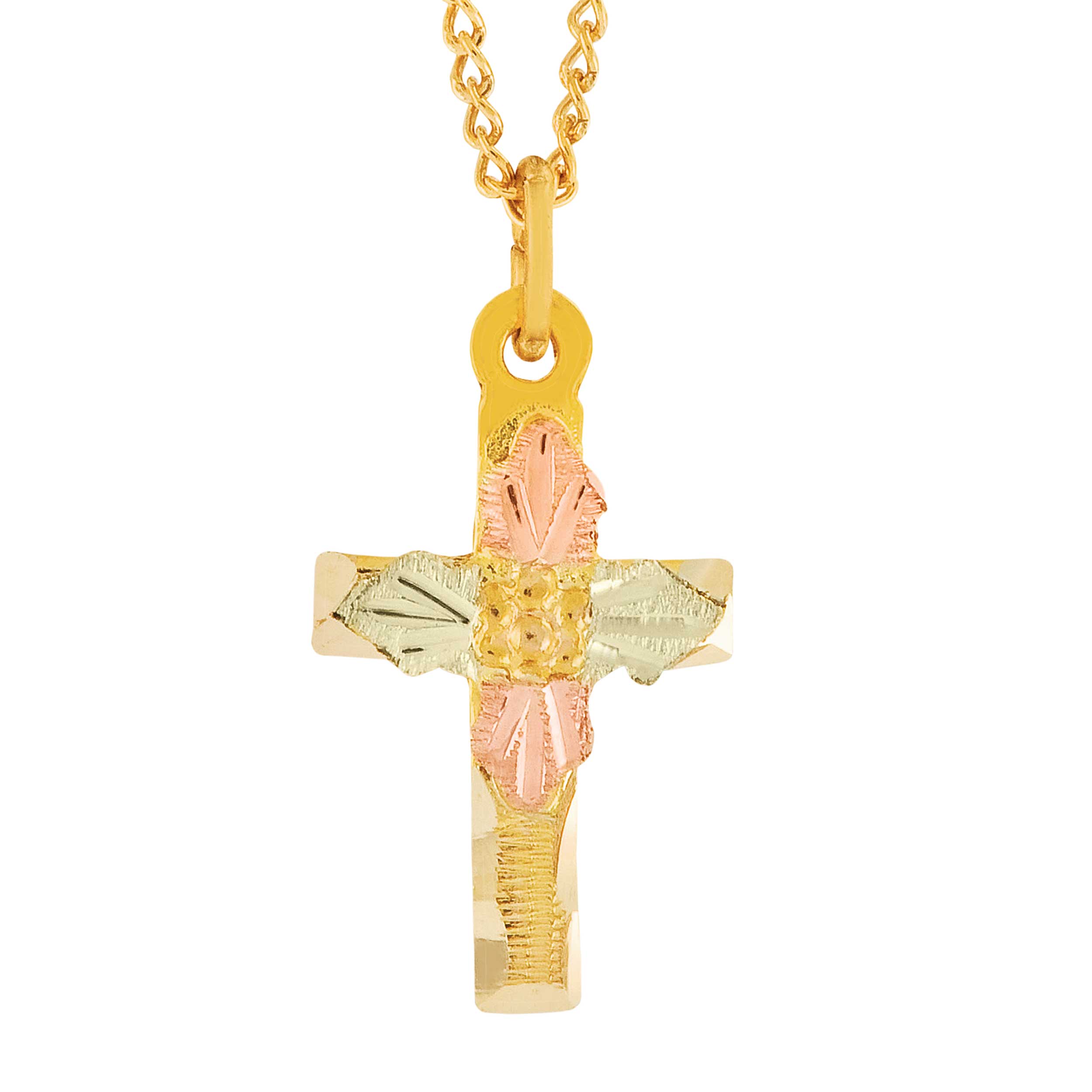 Black Hills Gold Cross Necklace G274. 