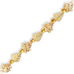 10k Gold Bracelet with Black Hills Gold motif. 