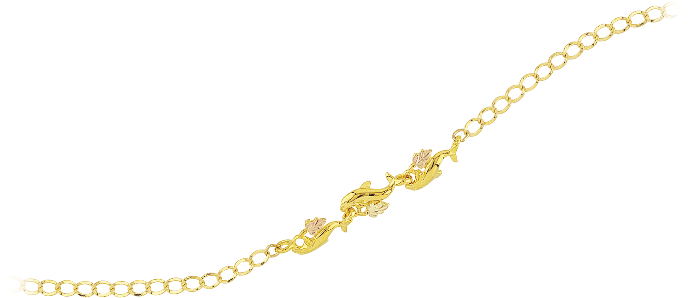 10k Gold Bracelet with Black Hills Gold motif. 