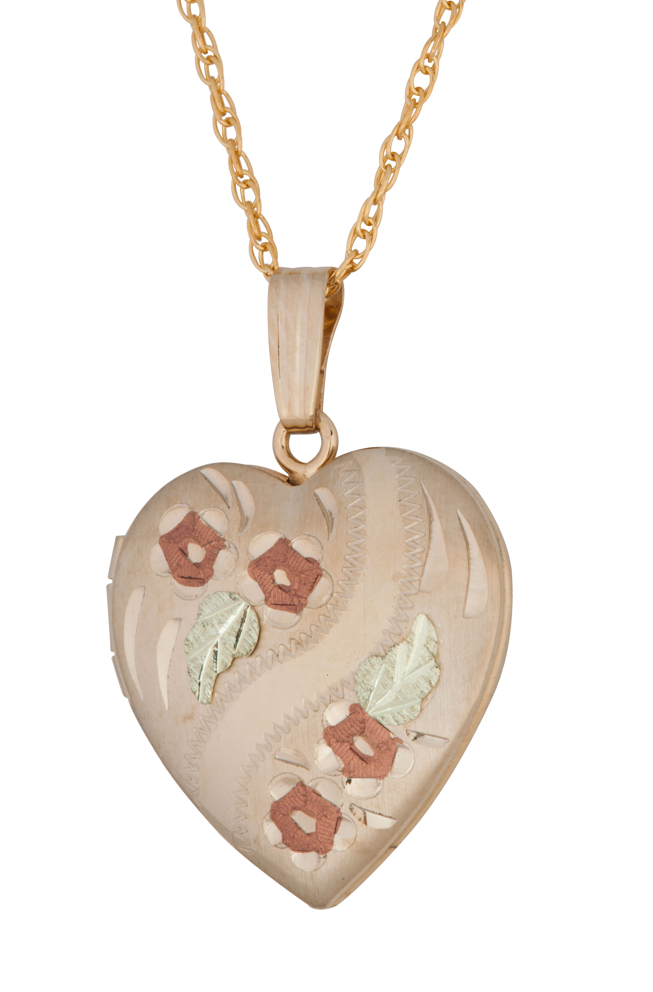 Black Hills Gold Heart Shaped Locket. 