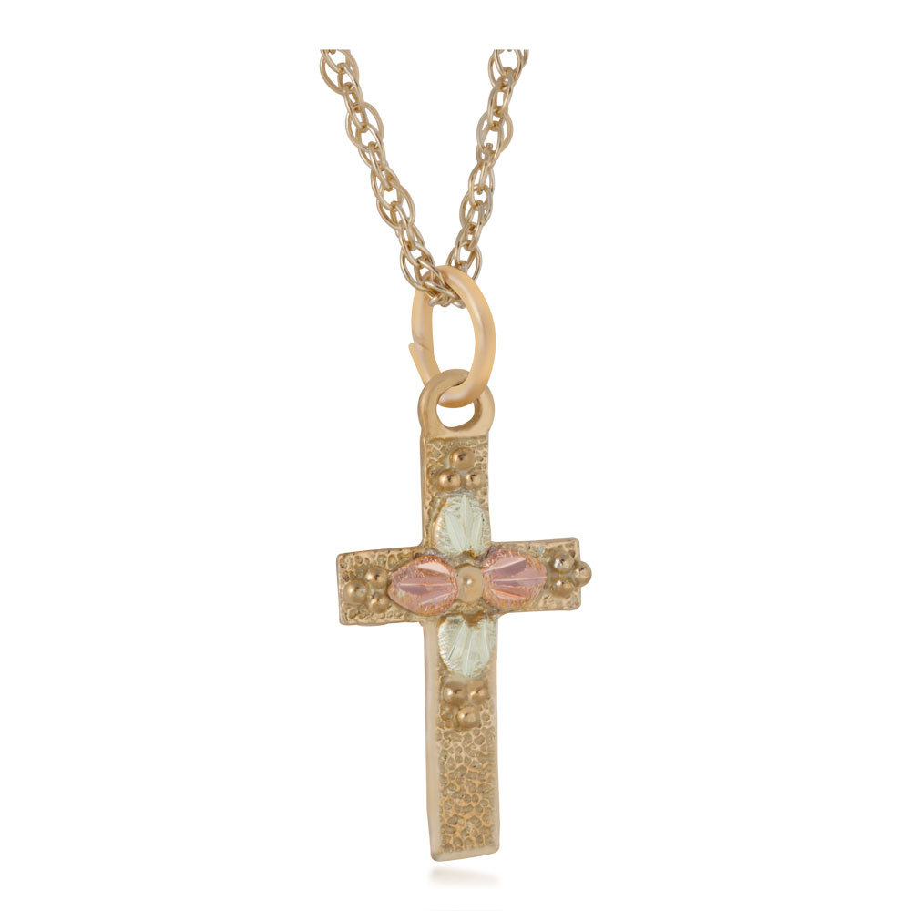 Black Hills Gold Cross Necklace GL03602. 