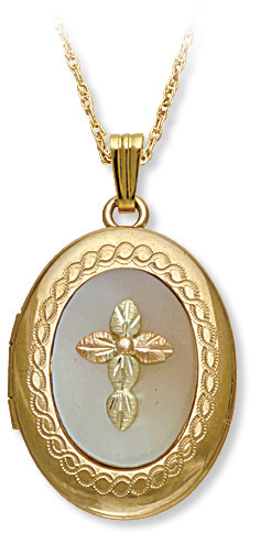 Black Hills Gold Oblong Shaped Locket. 