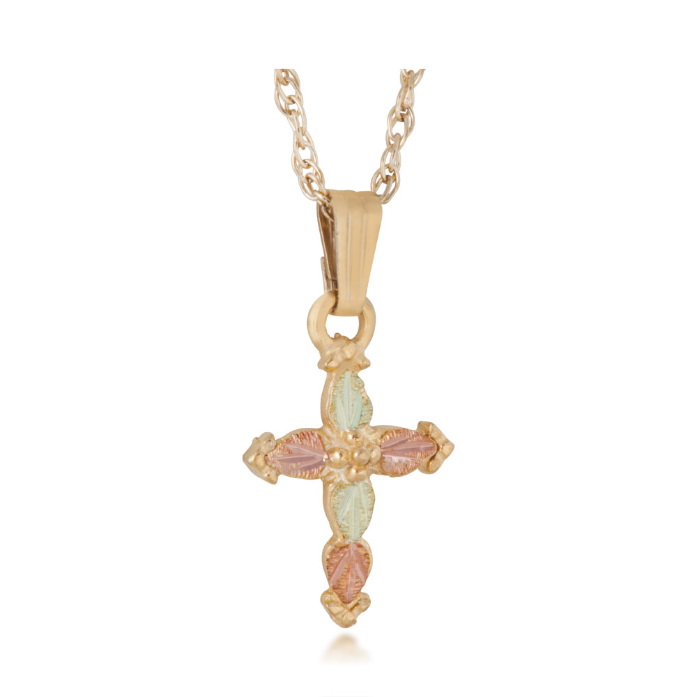 Black Hills Gold Cross Necklace GL06020. 