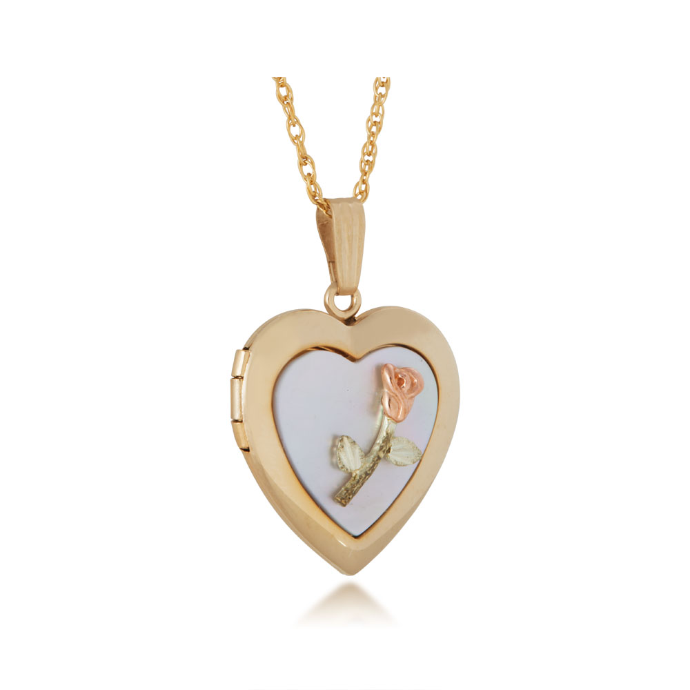 Black Hills Gold Heart Shaped Locket. 