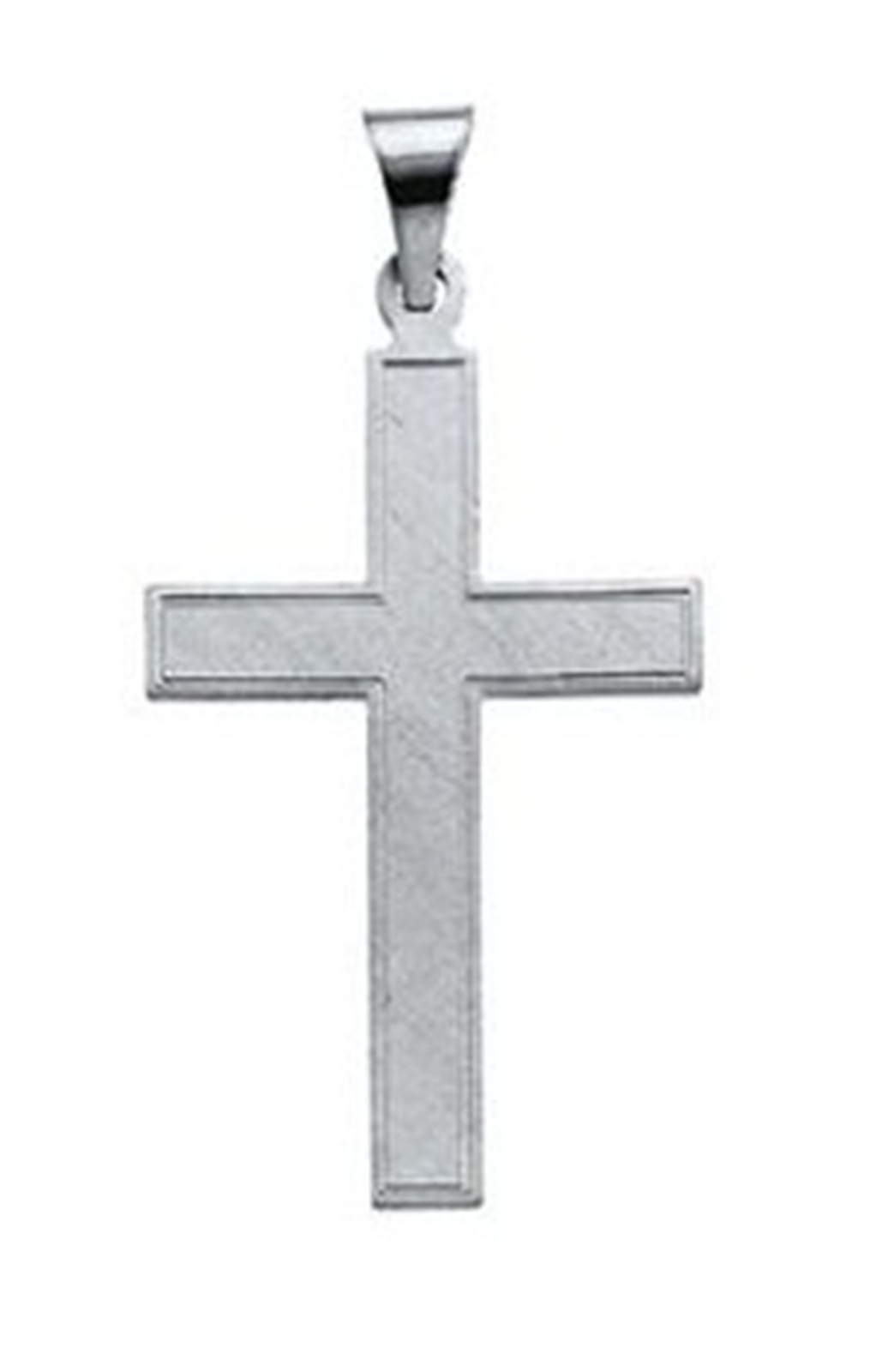  
Cross Pendant, Rhodium-Plated 14k White Gold