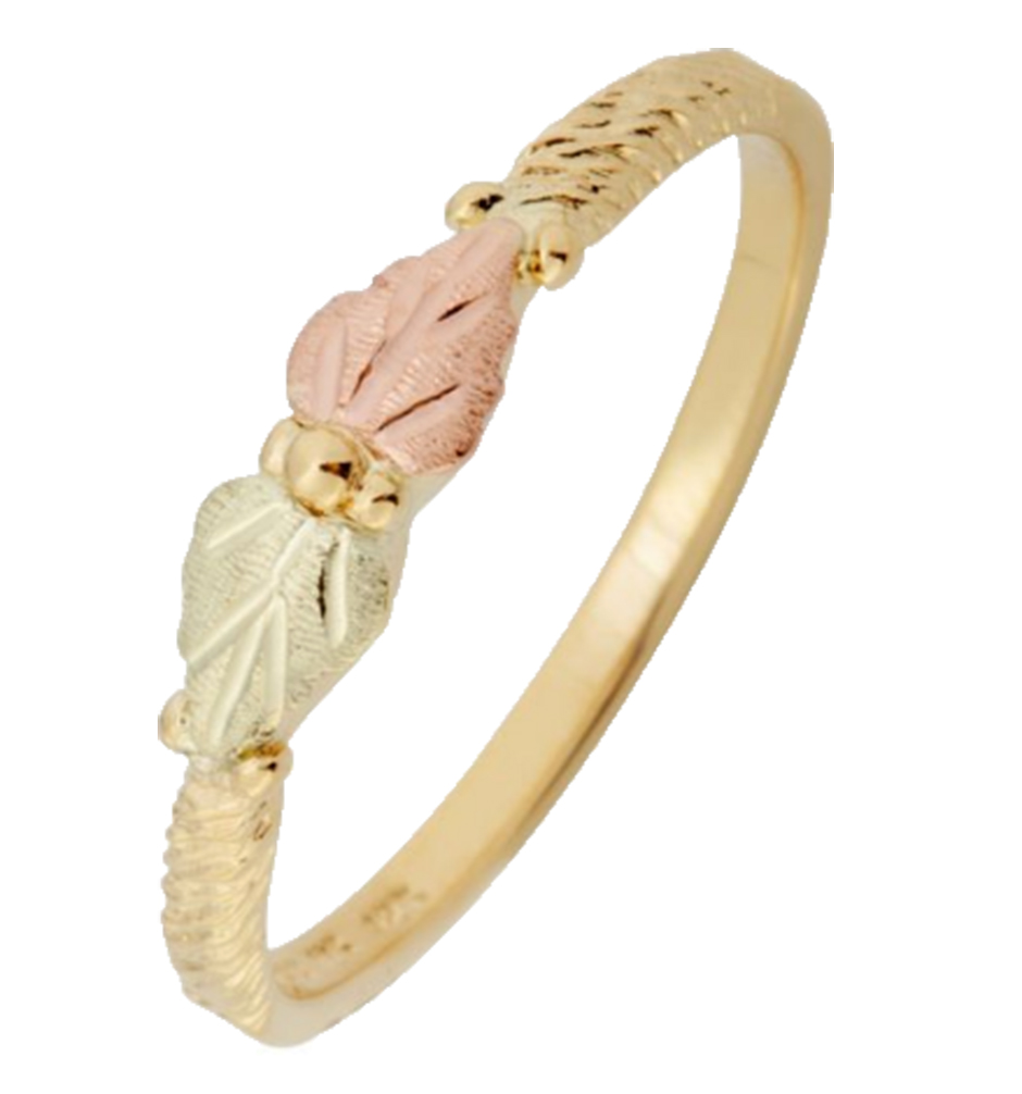 RING-GSD1866 10k Yellow Gold Women's Ring with Black Hills Gold motif. 