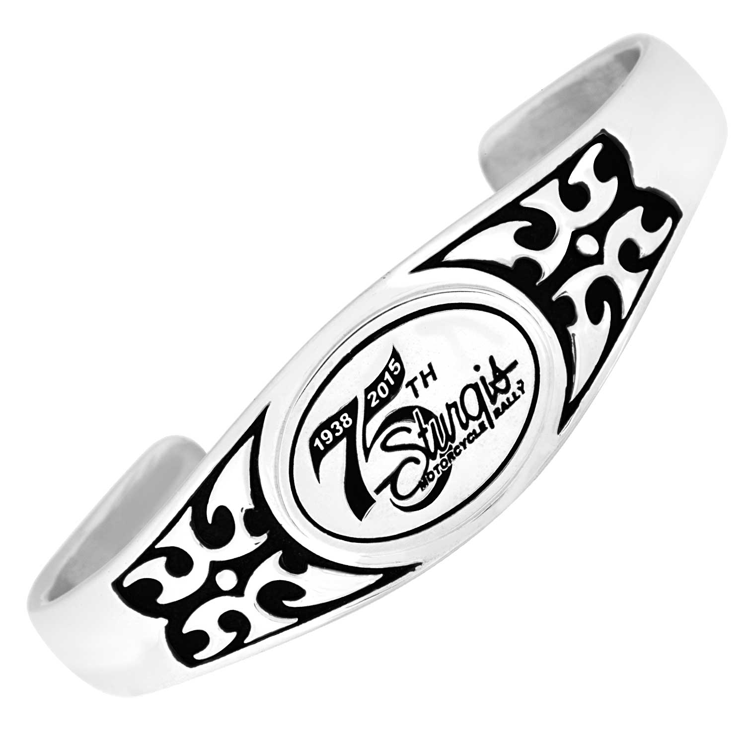 75th Sturgis Rally Black Hills Gold Sterling Silver Commemorative Cuff. 